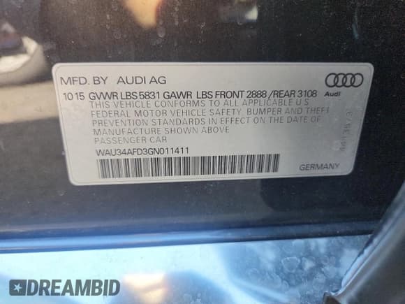 ✅ 2016 Audi A8 3.0T • VIN: WAU34AFD3GN011411 • Лот: 85347635. Опубликован ранее на Copart с пробегом 140 882 миль. Бесплатный доступ к архиву аукционных продаж из США и подробный отчёт об истории автомобиля на DreamBid. Изображение 12.