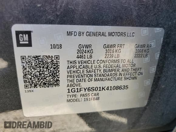 ✅ 2019 Chevrolet Bolt EV LT • VIN: 1G1FY6S01K4108635 • Lot: 53201335. Wystawiony na Copart z przebiegiem 52 093 mil. Bezpłatny archiwum sprzedaży aukcyjnych z USA i szczegółowy raport historii pojazdu na DreamBid. Zdjęcie 13.