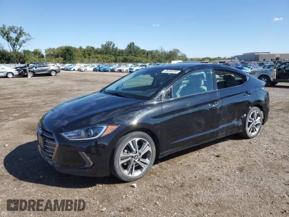 2017 Hyundai Elantra Limited z VIN 5NPD84LFXHH051215, wystawiony jako Copart lot #85354595 z przebiegiem 43 976 mil mil oraz Szkoda całkowita • Salvage title. Historia ofert i sprzedaży dostępna na DreamBid. Obrazek 1.