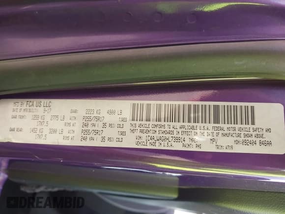 ✅ 2017 Jeep Wrangler Sport • VIN: 1C4AJWAG0HL739914 • Lot: 43343978. Listed on IAAI with 77,553 mi. Free auction sales archive from the USA and detailed vehicle history report at DreamBid. Image 9.