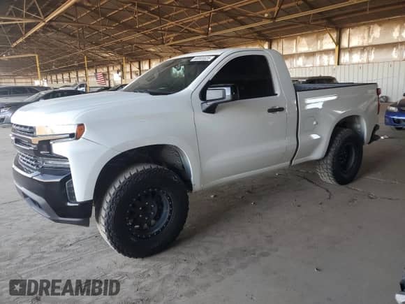 2022 Chevrolet Silverado 1500 Work Truck z VIN 3GCNWAED9NG166302, wystawiony jako Copart lot #66565525 z przebiegiem 43 076 mil mil oraz Czysty tytuł • Clean title. Historia ofert i sprzedaży dostępna na DreamBid. Obrazek 1.