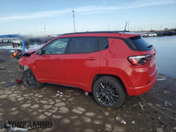✅ 2023 Jeep Compass (RED) Edition • VIN: 3C4NJDCN2PT559502 • Lot: 50027625. Listed on Copart with 16,761 mi. Free auction sales archive from the USA and detailed vehicle history report at DreamBid. Image 2.