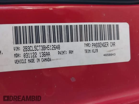 ✅ 2011 Dodge Charger RT Plus • VIN: 2B3CL5CT3BH512648 • Lot: 41273976. Listed on IAAI with 185,560 mi. Free auction sales archive from the USA and detailed vehicle history report at DreamBid. Image 9.