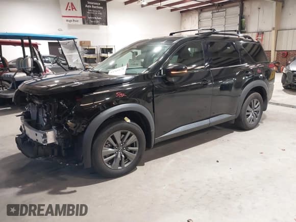 ✅ 2022 Nissan Pathfinder SV • VIN: 5N1DR3BA9NC232483 • Lot: 43769178. Listed on IAAI with 14,045 mi. Free auction sales archive from the USA and detailed vehicle history report at DreamBid. Image 18.