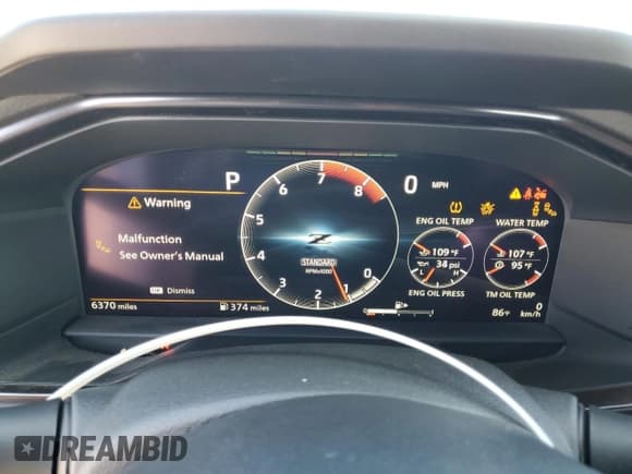 ✅ 2024 Nissan Z Sport • VIN: JN1BZ4AHXRM365319 • Lot: 71724485. Wystawiony na Copart z przebiegiem 6 370 mil. Bezpłatny archiwum sprzedaży aukcyjnych z USA i szczegółowy raport historii pojazdu na DreamBid. Zdjęcie 9.