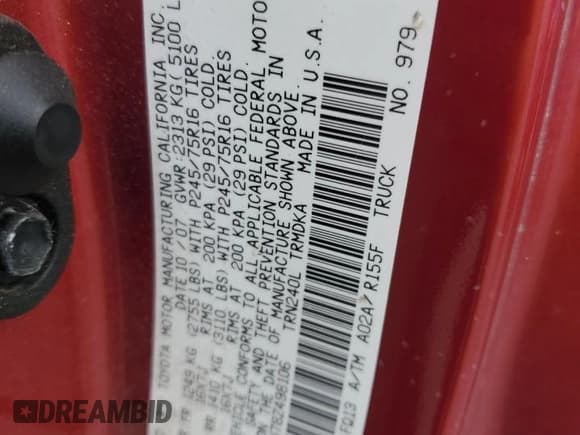 ✅ 2008 Toyota Tacoma • VIN: 5TEPX42N78Z498106 • Lot: 65584855. Wystawiony na Copart z przebiegiem 151 126 mil. Bezpłatny archiwum sprzedaży aukcyjnych z USA i szczegółowy raport historii pojazdu na DreamBid. Zdjęcie 12.