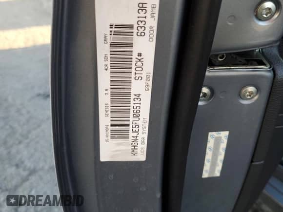 2015 Hyundai Genesis 3.8L z VIN KMHGN4JE5FU065134, wystawiony jako Copart lot #74533084 z przebiegiem 121 703 mil mil oraz Szkoda całkowita • Salvage title. Historia ofert i sprzedaży dostępna na DreamBid. Obrazek 16.