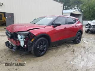 2021 Chevrolet Blazer LT z VIN 3GNKBCRS1MS515135, wystawiony jako Copart lot #80940515 z przebiegiem 67 692 mil mil oraz Szkoda całkowita • Salvage title. Historia ofert i sprzedaży dostępna na DreamBid. Obrazek 1.