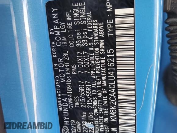 ✅ 2020 Hyundai Kona SEL • VIN: KM8K2CAA0LU416215 • Лот: 73604524. Опубликован ранее на Copart с пробегом 46 227 миль. Бесплатный доступ к архиву аукционных продаж из США и подробный отчёт об истории автомобиля на DreamBid. Изображение 14.