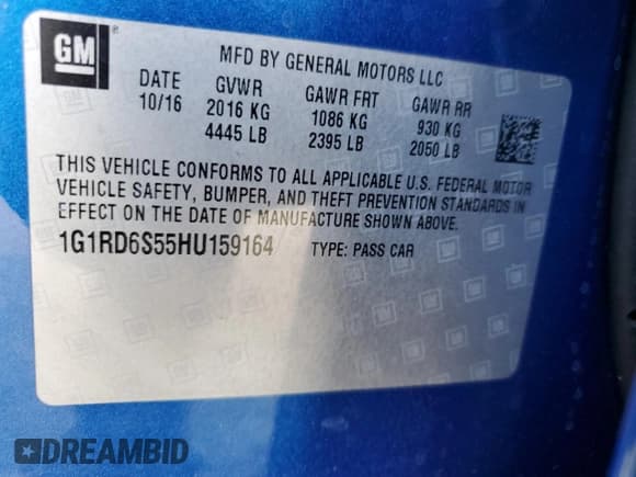 ✅ 2017 Chevrolet Volt Premier • VIN: 1G1RD6S55HU159164 • Lot: 72455824. Wystawiony na Copart z przebiegiem 44 502 mil. Bezpłatny archiwum sprzedaży aukcyjnych z USA i szczegółowy raport historii pojazdu na DreamBid. Zdjęcie 14.