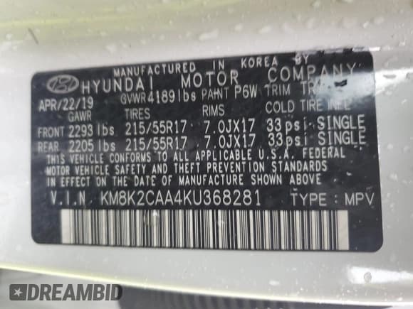 ✅ 2019 Hyundai Kona SEL • VIN: KM8K2CAA4KU368281 • Лот: 48153904. Опубликован ранее на Copart с пробегом 53 202 миль. Бесплатный доступ к архиву аукционных продаж из США и подробный отчёт об истории автомобиля на DreamBid. Изображение 13.