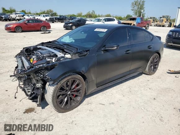 ✅ 2024 Cadillac CT5-V Blackwing • VIN: 1G6D35R68R0810831 • Lot: 80462375. Listed on Copart with 4,096 mi. Free auction sales archive from the USA and detailed vehicle history report at DreamBid. Image 1.