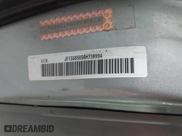 ✅ 2006 Subaru Forester X • VIN: JF1SG65656H738994 • Lot: 42701300. Listed on IAAI with Not provided. Free auction sales archive from the USA and detailed vehicle history report at DreamBid. Image 9.