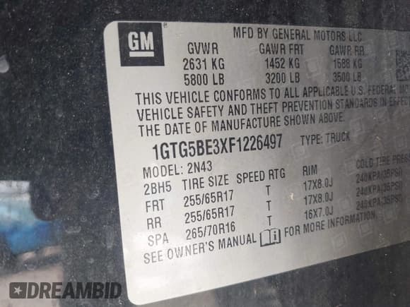 ✅ 2015 GMC Canyon 2WD SLE • VIN: 1GTG5BE3XF1226497 • Лот: 42106960. Опубликован ранее на IAAI с пробегом 97 360 миль. Бесплатный доступ к архиву аукционных продаж из США и подробный отчёт об истории автомобиля на DreamBid. Изображение 9.