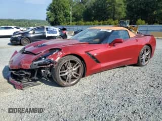 2014 Chevrolet Corvette Z51 3LT z VIN 1G1YM3D70E5121985, wystawiony jako Copart lot #66777055 z przebiegiem 41 112 mil mil oraz Szkoda całkowita • Salvage title. Historia ofert i sprzedaży dostępna na DreamBid. Obrazek 1.