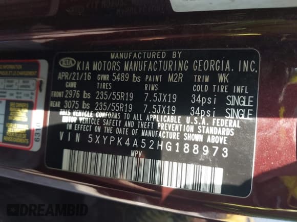 ✅ 2017 Kia Sorento SXL • VIN: 5XYPK4A52HG188973 • Лот: 43197734. Опубликован ранее на IAAI с пробегом 135 038 миль. Бесплатный доступ к архиву аукционных продаж из США и подробный отчёт об истории автомобиля на DreamBid. Изображение 9.