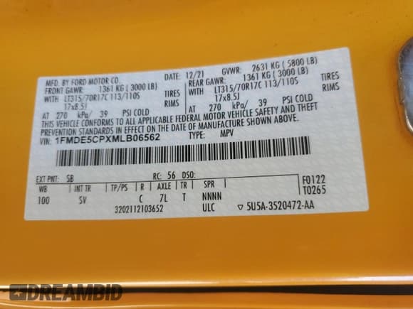 ✅ 2021 Ford Bronco • VIN: 1FMDE5CPXMLB06562 • Lot: 73561084. Wystawiony na Copart z przebiegiem 33 154 mil. Bezpłatny archiwum sprzedaży aukcyjnych z USA i szczegółowy raport historii pojazdu na DreamBid. Zdjęcie 12.