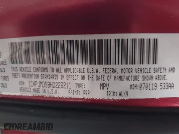 ✅ 2017 Jeep Cherokee Limited • VIN: 1C4PJMDS8HD226211 • Лот: 43105537. Опубликован ранее на IAAI с пробегом 132 798 миль. Бесплатный доступ к архиву аукционных продаж из США и подробный отчёт об истории автомобиля на DreamBid. Изображение 9.