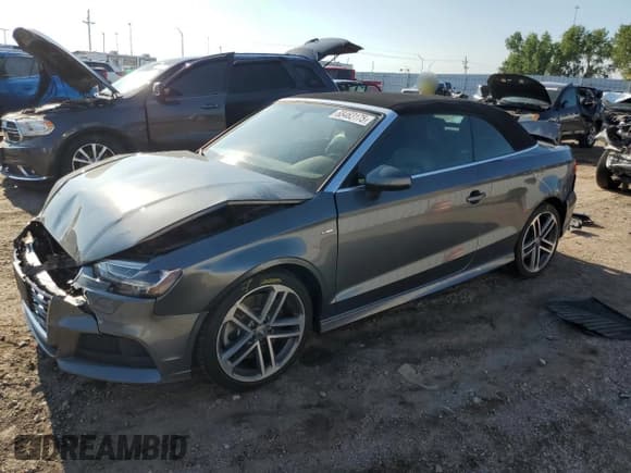 ✅ 2019 Audi A3 Cabriolet Premium Plus • VIN: WAUYELFF3K1032226 • Лот: 68463175. Опубликован ранее на Copart с пробегом 42 957 миль. Бесплатный доступ к архиву аукционных продаж из США и подробный отчёт об истории автомобиля на DreamBid. Изображение 1.