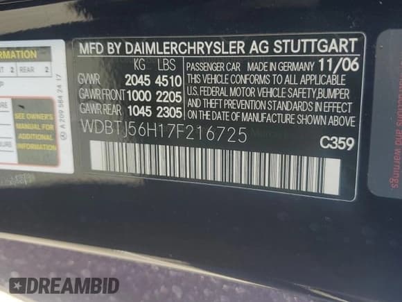 ✅ 2007 Mercedes-Benz CLK 350 • VIN: WDBTJ56H17F216725 • Lot: 80862465. Wystawiony na Copart z przebiegiem 112 009 mil. Bezpłatny archiwum sprzedaży aukcyjnych z USA i szczegółowy raport historii pojazdu na DreamBid. Zdjęcie 13.