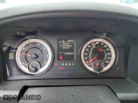 2017 Ram 1500 Tradesman with VIN 3C6JR7AGXHG735887, listed as a Copart auction lot 51837095 with 100,923 mi miles and Salvage title. Bid and sale history available at DreamBid. Image 9.