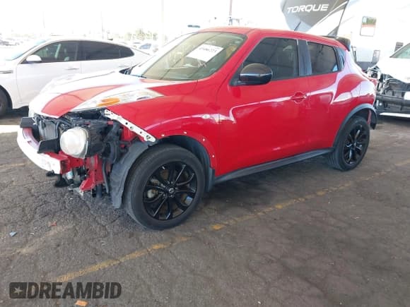 ✅ 2014 Nissan Juke SV • VIN: JN8AF5MR7ET452319 • Lot: 43486223. Wystawiony na IAAI z przebiegiem 107 508 mil. Bezpłatny archiwum sprzedaży aukcyjnych z USA i szczegółowy raport historii pojazdu na DreamBid. Zdjęcie 2.