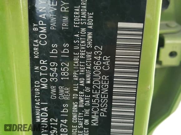 ✅ 2013 Hyundai Accent SE • VIN: KMHCU5AE2DU086432 • Лот: 73116684. Опубликован ранее на Copart с пробегом 134 594 миль. Бесплатный доступ к архиву аукционных продаж из США и подробный отчёт об истории автомобиля на DreamBid. Изображение 15.