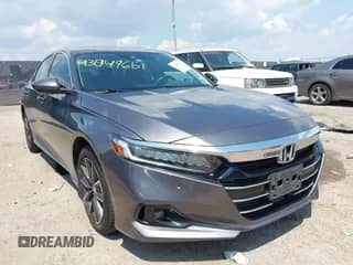 2021 Honda Accord EX-L z VIN 1HGCV1F50MA078593, wystawiony jako IAAI lot #43049651 z przebiegiem 110 532 mil mil oraz . Historia ofert i sprzedaży dostępna na DreamBid. Obrazek 1.