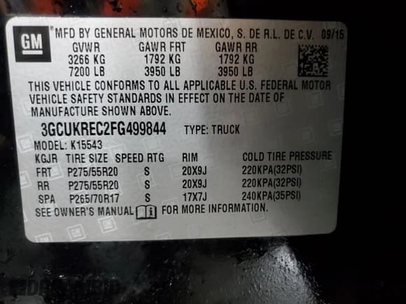 ✅ 2015 Chevrolet Silverado 1500 LT • VIN: 3GCUKREC2FG499844 • Lot: 85169315. Listed on Copart with 185,425 mi. Free auction sales archive from the USA and detailed vehicle history report at DreamBid. Image 12.
