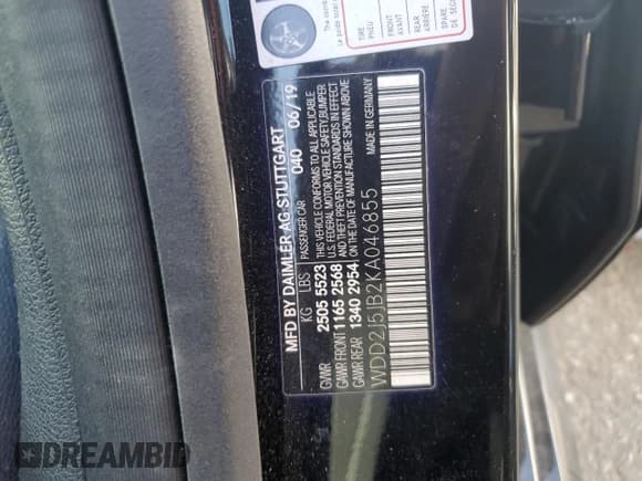 ✅ 2019 Mercedes-Benz CLS 450 • VIN: WDD2J5JB2KA046855 • Lot: 57278503. Wystawiony na Copart z przebiegiem 29 645 mil. Bezpłatny archiwum sprzedaży aukcyjnych z USA i szczegółowy raport historii pojazdu na DreamBid. Zdjęcie 13.