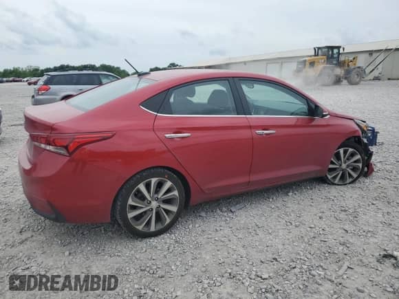 2022 Hyundai Accent Limited z VIN 3KPC34A62NE162547, wystawiony jako Copart lot #57245415 z przebiegiem 62 097 mil mil oraz Szkoda całkowita • Salvage title. Historia ofert i sprzedaży dostępna na DreamBid. Obrazek 3.