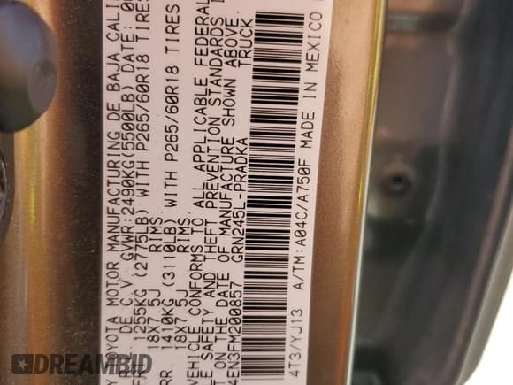 ✅ 2015 Toyota Tacoma • VIN: 3TMLU4EN3FM200857 • Lot: 53662445. Listed on Copart with 99,782 mi. Free auction sales archive from the USA and detailed vehicle history report at DreamBid. Image 12.