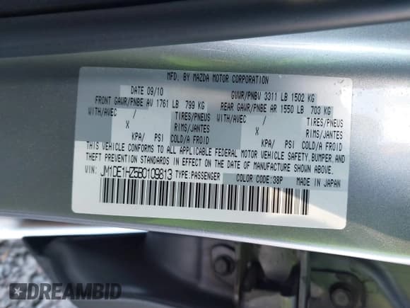 ✅ 2011 Mazda 2 Touring • VIN: JM1DE1HZ5B0109813 • Lot: 43497018. Wystawiony na IAAI z przebiegiem 82 512 mil. Bezpłatny archiwum sprzedaży aukcyjnych z USA i szczegółowy raport historii pojazdu na DreamBid. Zdjęcie 9.