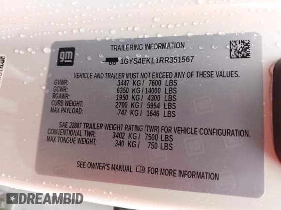 ✅ 2024 Cadillac Escalade 4WD Sport • VIN: 1GYS4EKL1RR351567 • Лот: 42252664. Опубликован ранее на IAAI с пробегом 7 513 миль. Бесплатный доступ к архиву аукционных продаж из США и подробный отчёт об истории автомобиля на DreamBid. Изображение 9.