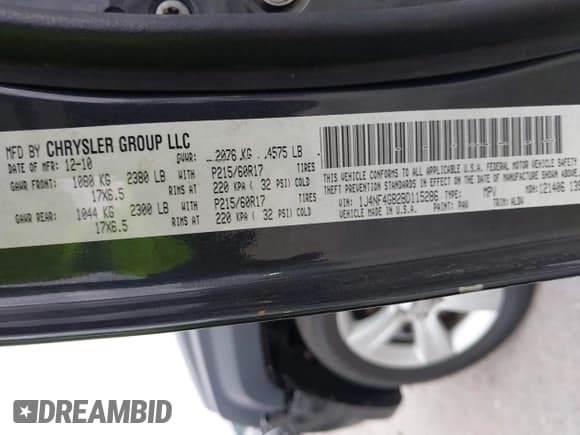 ✅ 2011 Jeep Patriot Latitude X • VIN: 1J4NF4GB2BD115286 • Lot: 41929193. Listed on IAAI with 127,818 mi. Free auction sales archive from the USA and detailed vehicle history report at DreamBid. Image 9.