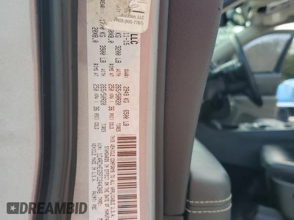 ✅ 2015 Dodge Durango Citadel • VIN: 1C4RDHEG5FC244346 • Lot: 90579265. Listed on Copart with 183,990 mi. Free auction sales archive from the USA and detailed vehicle history report at DreamBid. Image 13.