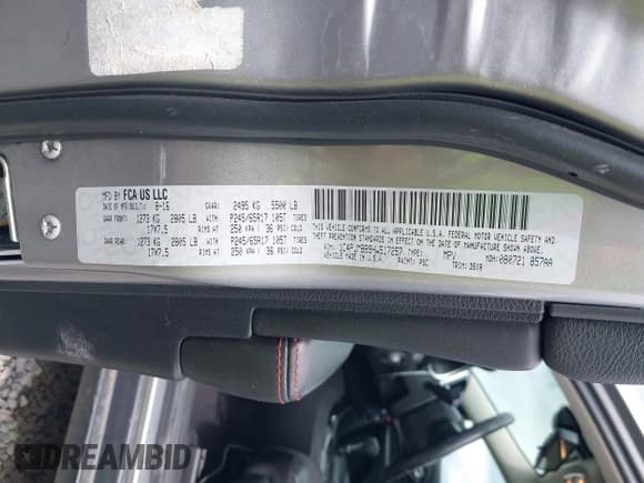 ✅ 2017 Jeep Cherokee Trailhawk • VIN: 1C4PJMBB9HW517257 • Лот: 42243019. Опубликован ранее на IAAI с пробегом 103 183 миль. Бесплатный доступ к архиву аукционных продаж из США и подробный отчёт об истории автомобиля на DreamBid. Изображение 9.