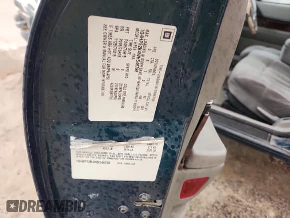 ✅ 1998 Buick LeSabre Custom • VIN: 1G4HP52K4WH546798 • Lot: 81989525. Wystawiony na Copart z przebiegiem 169 914 mil. Bezpłatny archiwum sprzedaży aukcyjnych z USA i szczegółowy raport historii pojazdu na DreamBid. Zdjęcie 12.