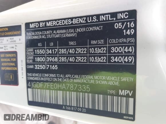 ✅ 2017 Mercedes-Benz GLS 63 AMG • VIN: 4JGDF7FE0HA787335 • Lot: 42229987. Wystawiony na IAAI z przebiegiem 90 362 mil. Bezpłatny archiwum sprzedaży aukcyjnych z USA i szczegółowy raport historii pojazdu na DreamBid. Zdjęcie 9.