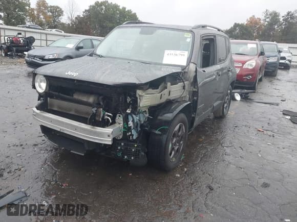 ✅ 2017 Jeep Renegade Sport • VIN: ZACCJAAB0HPE65402 • Lot: 43536799. Listed on IAAI with 138,000 mi. Free auction sales archive from the USA and detailed vehicle history report at DreamBid. Image 2.