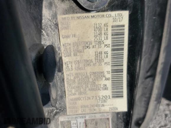 ✅ 2018 Nissan Frontier SV • VIN: 1N6BD0CT5JN715201 • Lot: 82388045. Wystawiony na Copart z przebiegiem 96 138 mil. Bezpłatny archiwum sprzedaży aukcyjnych z USA i szczegółowy raport historii pojazdu na DreamBid. Zdjęcie 12.