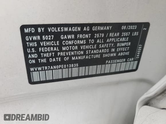 ✅ 2023 Volkswagen Arteon SEL Premium R-Line • VIN: WVWTR7AN0PE013835 • Lot: 63396775. Wystawiony na Copart z przebiegiem 23 385 mil. Bezpłatny archiwum sprzedaży aukcyjnych z USA i szczegółowy raport historii pojazdu na DreamBid. Zdjęcie 13.