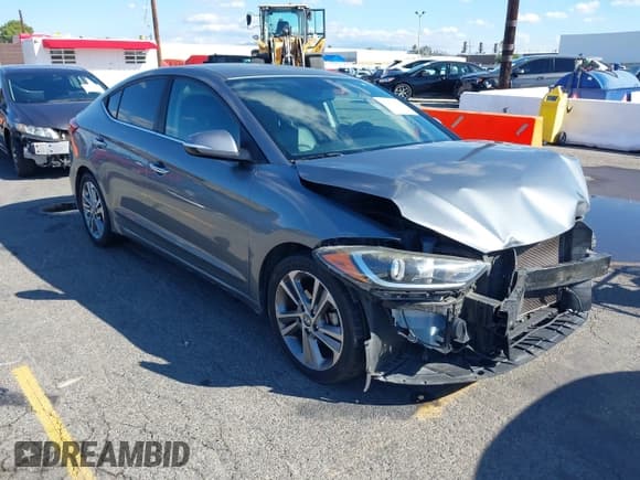 ✅ 2017 Hyundai Elantra Limited • VIN: KMHD84LF2HU194046 • Lot: 43465527. Listed on IAAI with 114,758 mi. Free auction sales archive from the USA and detailed vehicle history report at DreamBid. Image 1.