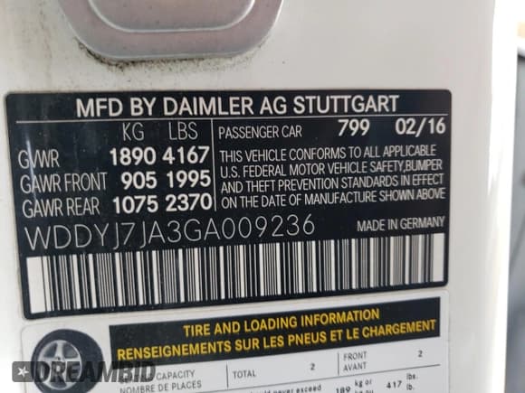 ✅ 2016 Mercedes-Benz AMG GT S • VIN: WDDYJ7JA3GA009236 • Лот: 40441813. Опубликован ранее на Copart с пробегом 62 160 миль. Бесплатный доступ к архиву аукционных продаж из США и подробный отчёт об истории автомобиля на DreamBid. Изображение 12.