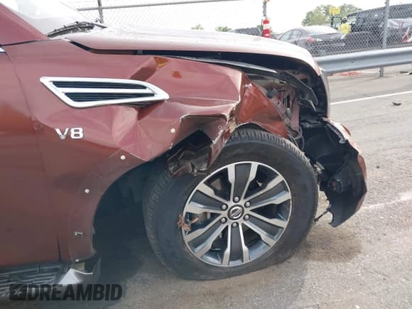 ✅ 2018 Nissan Armada SL • VIN: JN8AY2ND0J9052718 • Lot: 42088571. Listed on IAAI with 61,671 mi. Free auction sales archive from the USA and detailed vehicle history report at DreamBid. Image 6.