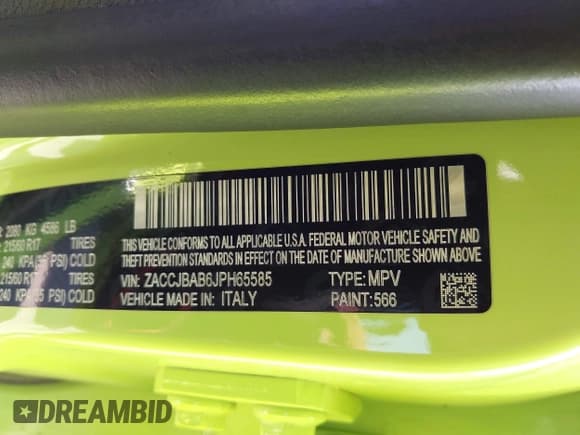 ✅ 2018 Jeep Renegade Sport • VIN: ZACCJBAB6JPH65585 • Lot: 42996972. Wystawiony na IAAI z przebiegiem 85 840 mil. Bezpłatny archiwum sprzedaży aukcyjnych z USA i szczegółowy raport historii pojazdu na DreamBid. Zdjęcie 9.