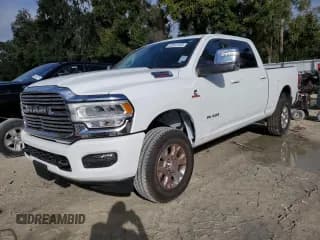 ✅ 2024 Ram 2500 Laramie • VIN: 3C6UR5FL0RG355174 • Lot: 82612145. Listed on Copart with 22,099 mi. Free auction sales archive from the USA and detailed vehicle history report at DreamBid. Image 1.