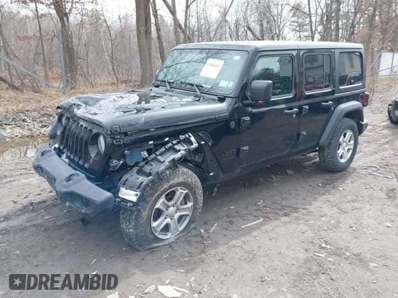 ✅ 2022 Jeep Wrangler Unlimited Sport S • VIN: 1C4HJXDG1NW142202 • Lot: 41864413. Listed on IAAI with 100,647 mi. Free auction sales archive from the USA and detailed vehicle history report at DreamBid. Image 16.