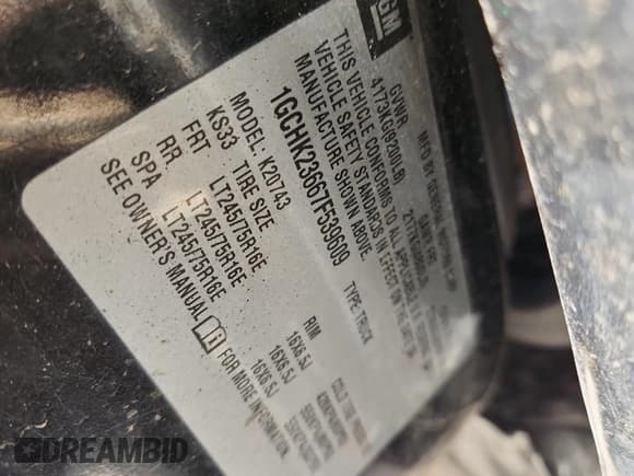 ✅ 2007 Chevrolet Silverado 2500HD 2LT • VIN: 1GCHK23667F539609 • Лот: 62011945. Опубликован ранее на Copart с пробегом Не указан. Бесплатный доступ к архиву аукционных продаж из США и подробный отчёт об истории автомобиля на DreamBid. Изображение 12.