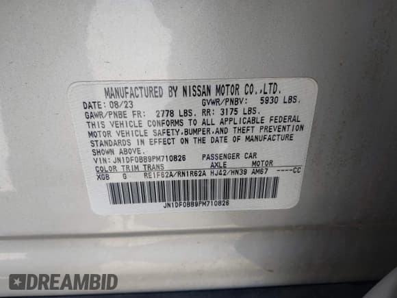 ✅ 2023 Nissan ARIYA Evolve+ • VIN: JN1DF0BB9PM710826 • Lot: 41593992. Listed on IAAI with 12,601 mi. Free auction sales archive from the USA and detailed vehicle history report at DreamBid. Image 9.